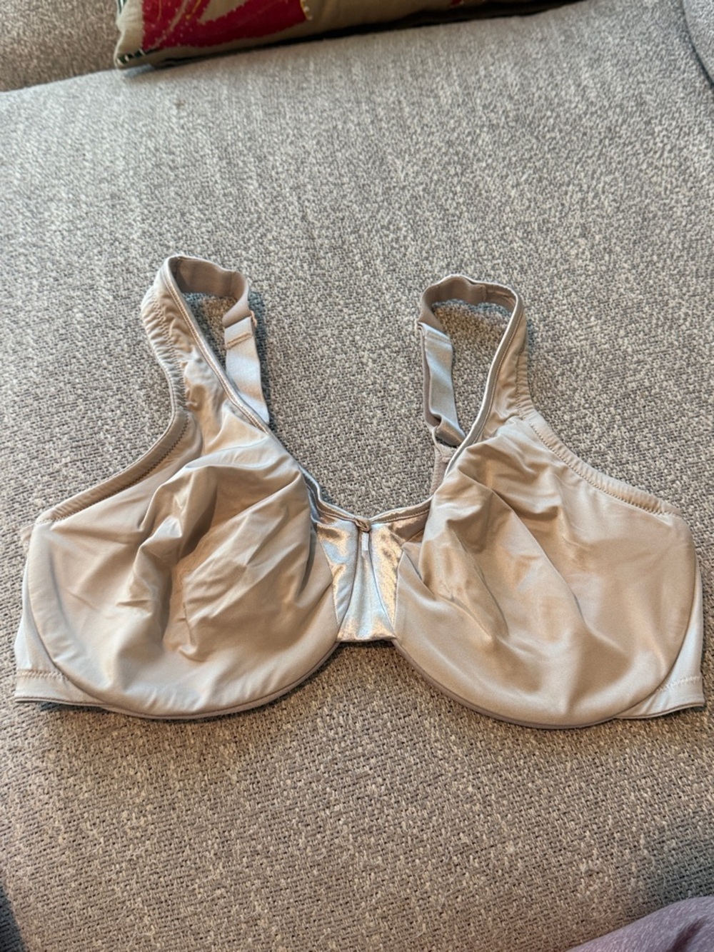 Olga Wireless-Look Full Coverage Bra — Beige
